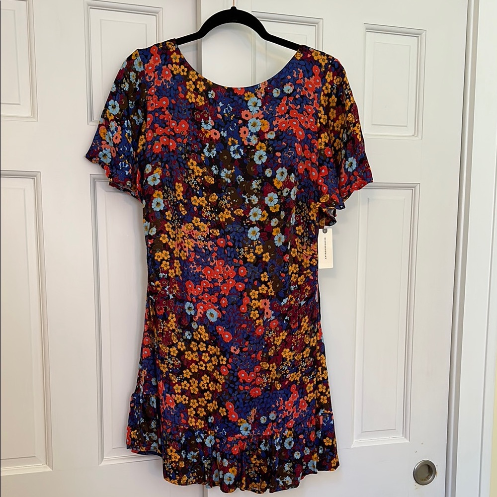 Anthropologie Floral Mini Dress - Red, Blue, Yellow - Picture 2 of 6